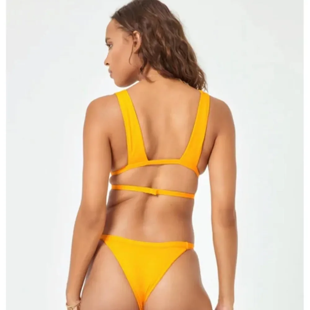 NWT L*Space Avery Bikini Top Orange Size Medium